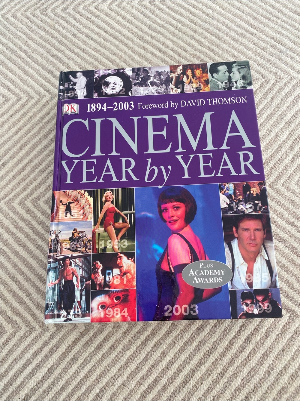 Cinema Year by Year 1894-2003 Hardcover Book - Purple